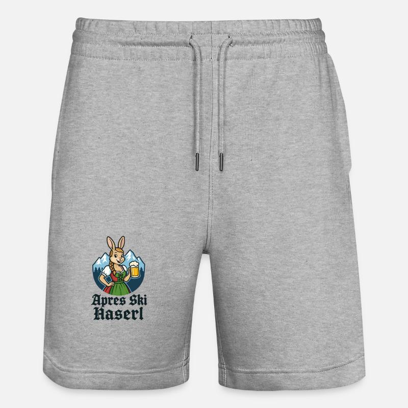 Après-ski Haserl Dirndl Ambiance alpine - Short de jogging bio TRAINER Stanley/Stella unisexe - gris chiné