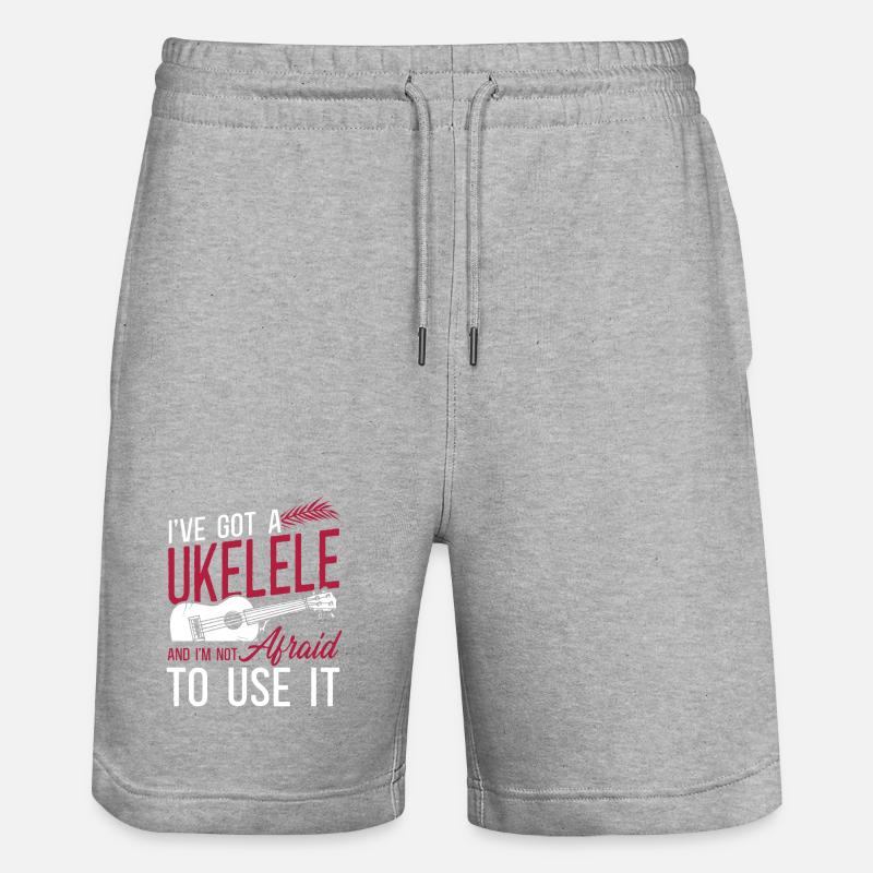 Ukulélé hawaïen Ukulélé J’ai un - Short de jogging bio TRAINER Stanley/Stella unisexe - gris chiné
