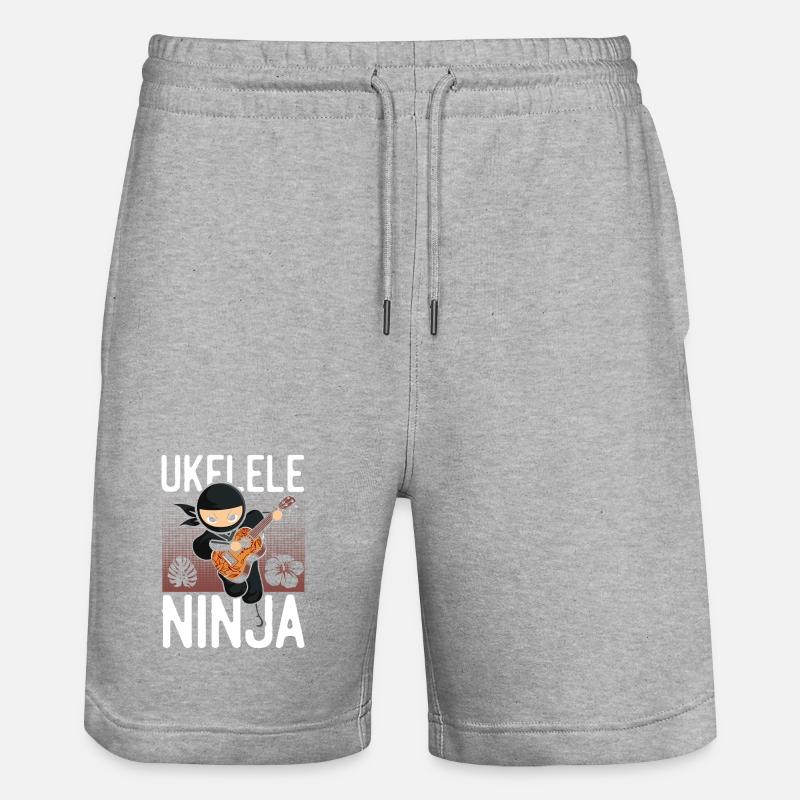 Ukulélé hawaïen ukulélé ninja - Short de jogging bio TRAINER Stanley/Stella unisexe - gris chiné