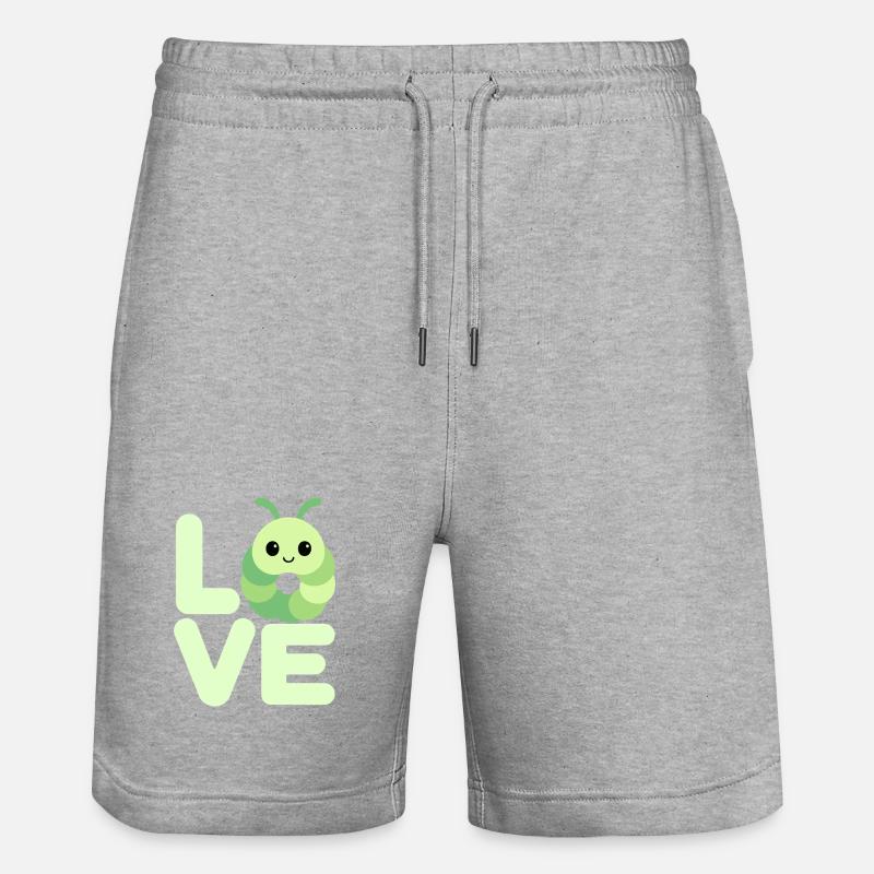 Papillon Chenille Amour - Short de jogging bio TRAINER Stanley/Stella unisexe - gris chiné