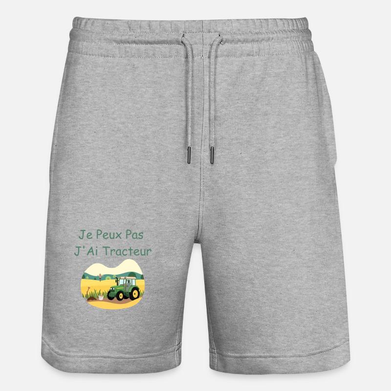 Je Peux Pas J'ai Tracteur - Short de jogging bio TRAINER Stanley/Stella unisexe - gris chiné