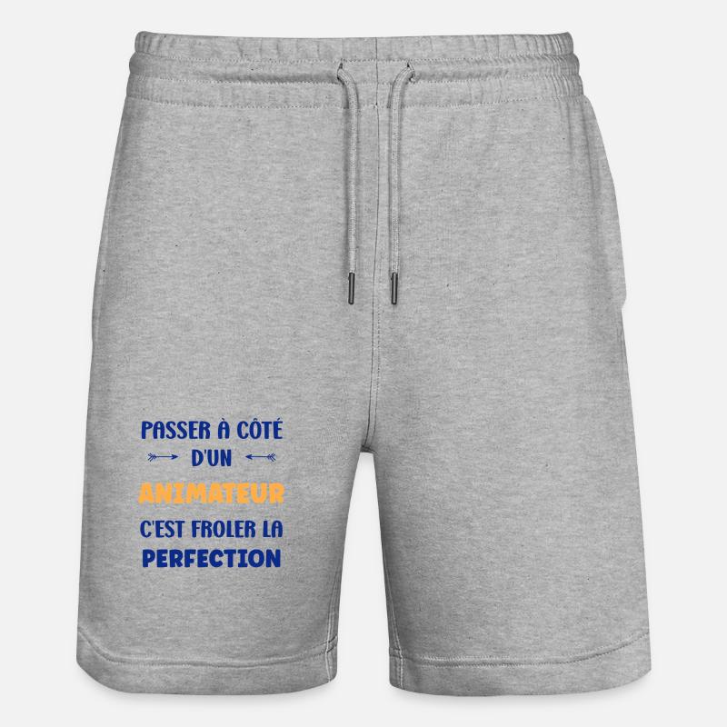 Passer À Côté D’un Animateur - Short de jogging bio TRAINER Stanley/Stella unisexe - gris chiné