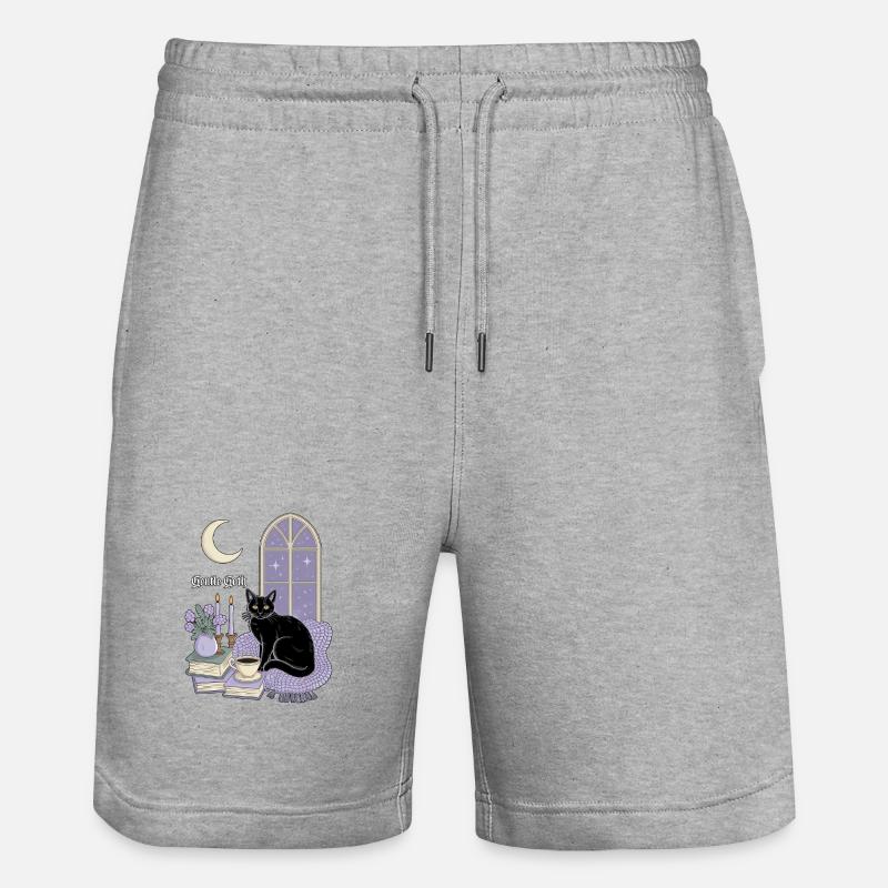 Chat gothique doux, douillet gothique - Short de jogging bio TRAINER Stanley/Stella unisexe - gris chiné
