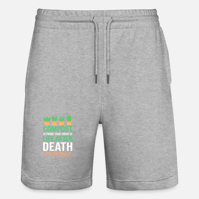 Cadeau de compost de vers - Short de jogging bio TRAINER Stanley/Stella unisexe - gris chiné