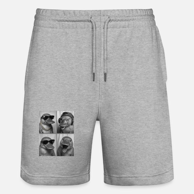 Ornithorynque - Short de jogging bio TRAINER Stanley/Stella unisexe - gris chiné