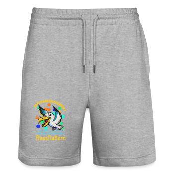 Mövenmanagement kompetenter Kollegen - Stanley/Stella Unisex Bio Joggingshorts Trainer  - Grau meliert - Vorne - Nik (191cm) & Marisol (170cm)