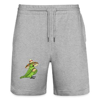 Taco Perroquet - Short de jogging bio TRAINER Stanley/Stella unisexe - gris chiné - Devant - Nik (191cm) & Marisol (170cm)