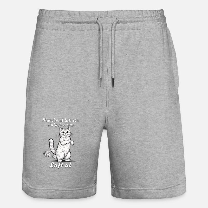 CAT a laissé échapper l’antenne - Short de jogging bio TRAINER Stanley/Stella unisexe - gris chiné