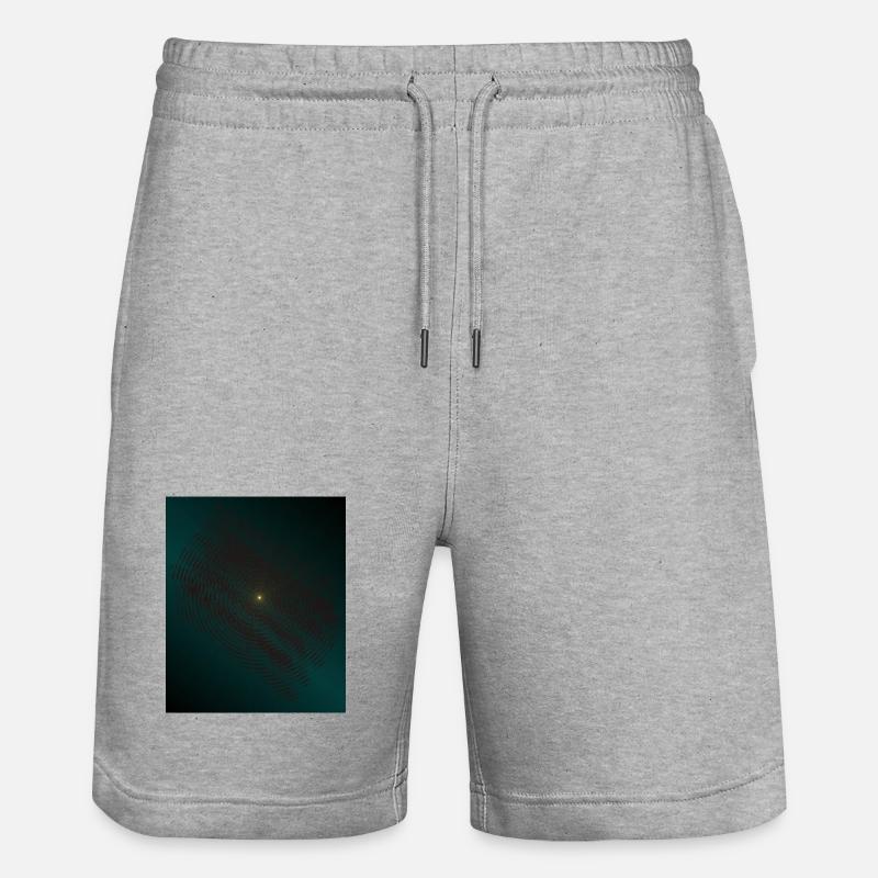 Spirale de lutte turquoise au centre - Short de jogging bio TRAINER Stanley/Stella unisexe - gris chiné
