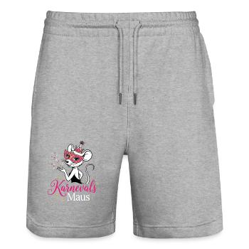 Carnival Mouse - Cologne Girls, Animal Costume - Stanley/Stella Trainer Unisex Organic Jogging Shorts - heather grey - Front - Nik (191cm) & Marisol (170cm)
