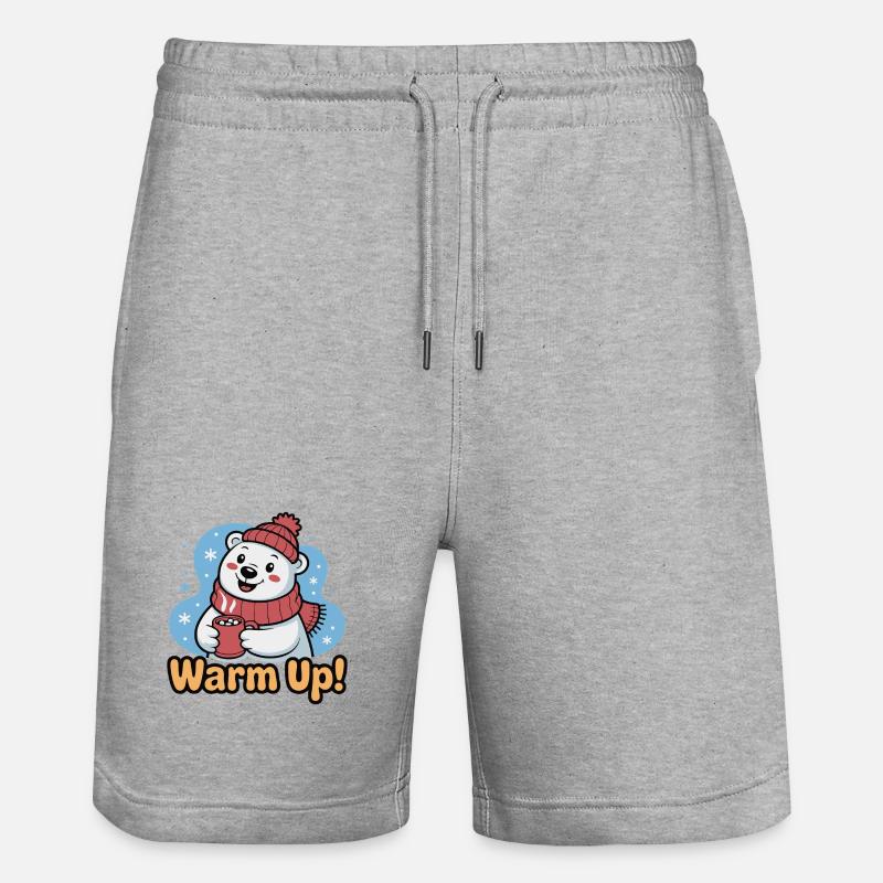 Échauffer l’ours polaire au chaud - Short de jogging bio TRAINER Stanley/Stella unisexe - gris chiné