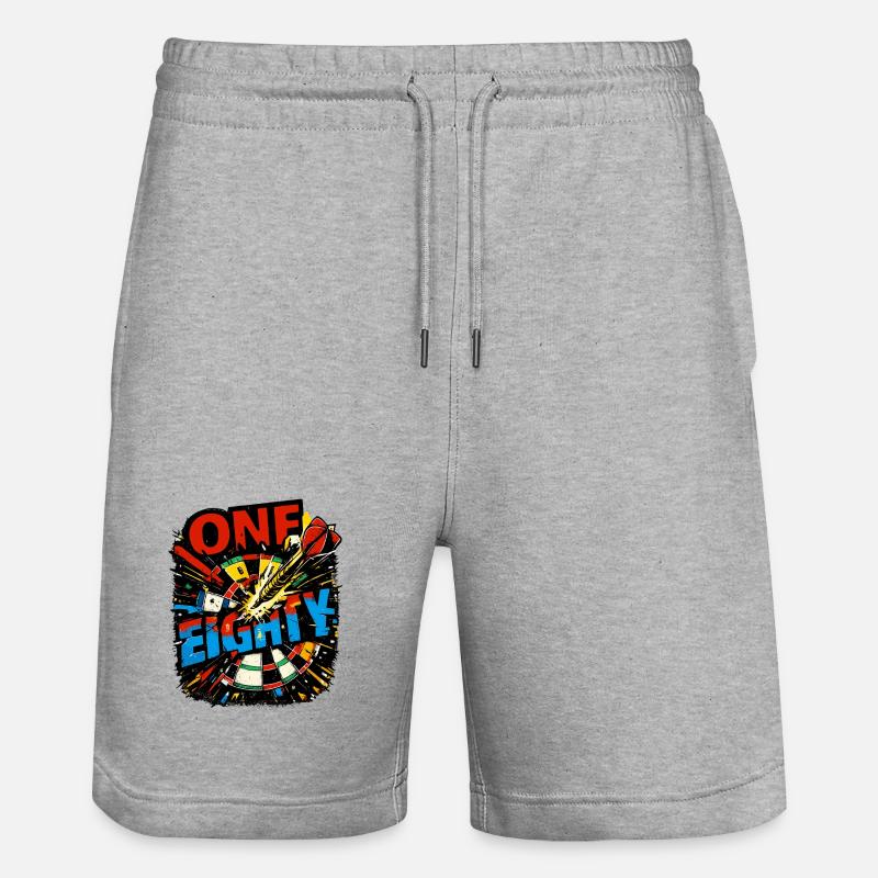 Fléchette Cent Quatre-vingts - Short de jogging bio TRAINER Stanley/Stella unisexe - gris chiné