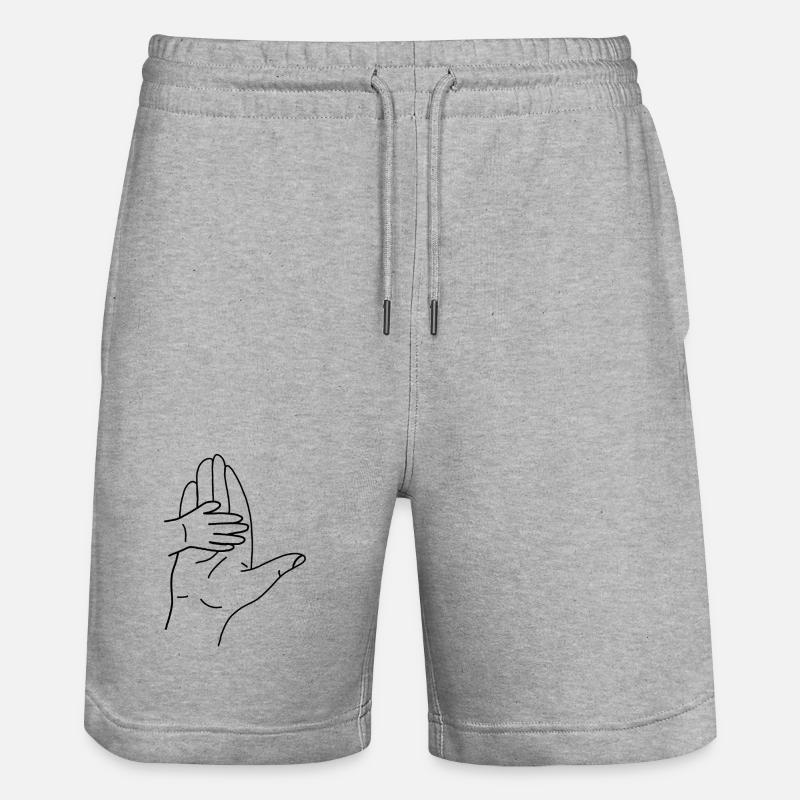 Silhouette con abbraccio della Linea - Pantaloncini da jogger ecologici unisex Trainer di Stanley/Stella - grigio melange