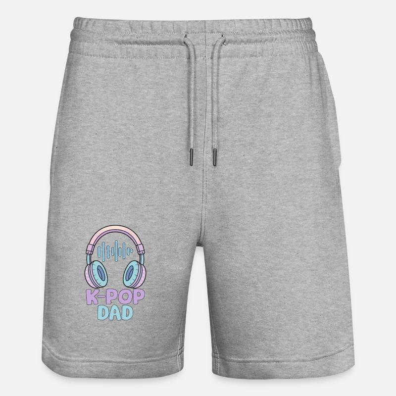 K Pop Dad - Short de jogging bio TRAINER Stanley/Stella unisexe - gris chiné
