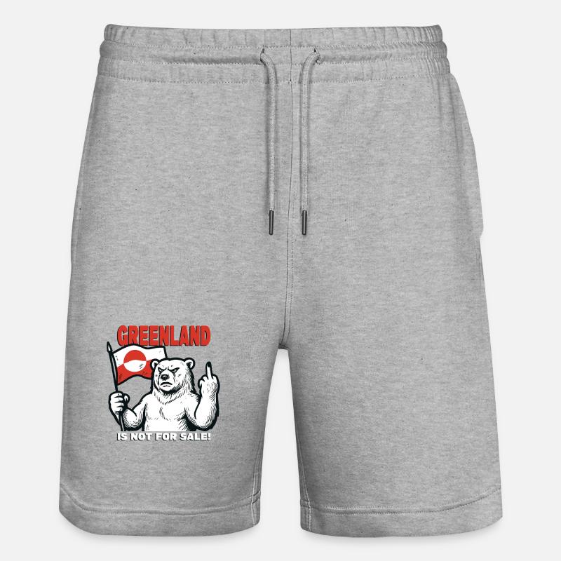 Le Groenland n’est pas à vendre - Short de jogging bio TRAINER Stanley/Stella unisexe - gris chiné