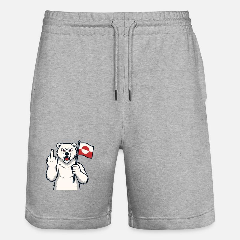 Le Groenland n’est pas à vendre - Short de jogging bio TRAINER Stanley/Stella unisexe - gris chiné