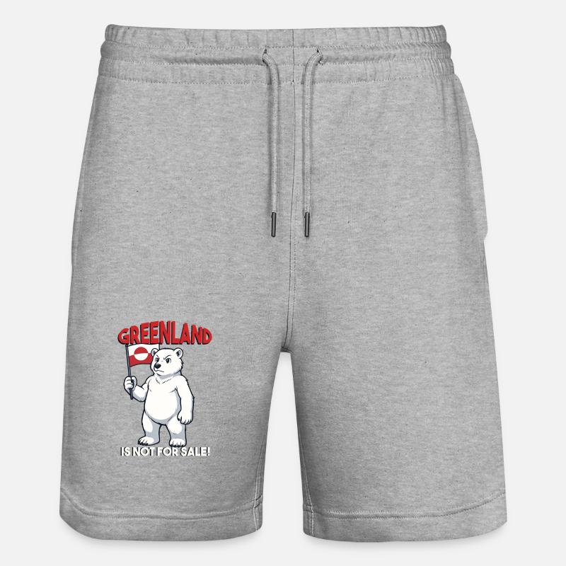 Le Groenland n’est pas à vendre - Short de jogging bio TRAINER Stanley/Stella unisexe - gris chiné