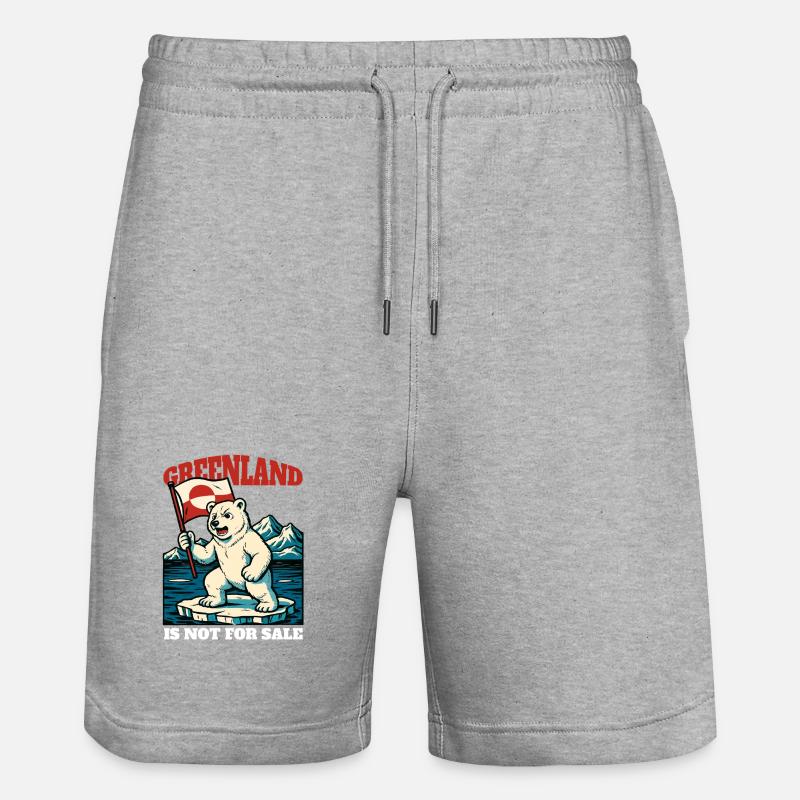 Le Groenland n’est pas à vendre - Short de jogging bio TRAINER Stanley/Stella unisexe - gris chiné