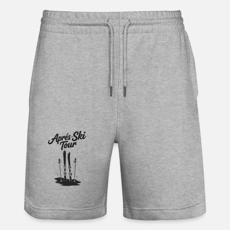 Groupe vacances d’hiver après ski ski - Short de jogging bio TRAINER Stanley/Stella unisexe - gris chiné