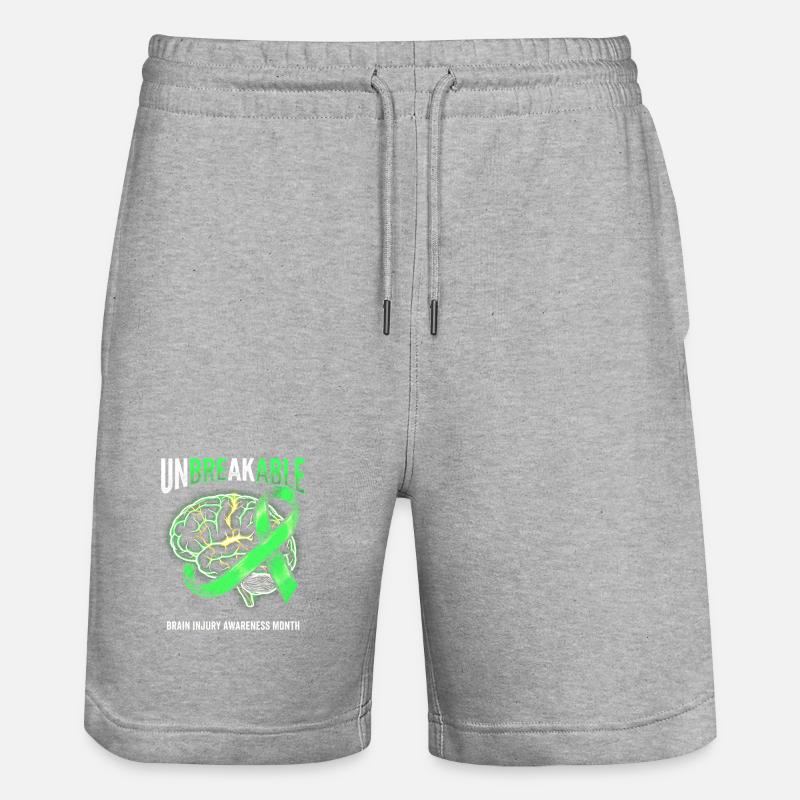 Ruban du Cerveau Incassable - Short de jogging bio TRAINER Stanley/Stella unisexe - gris chiné