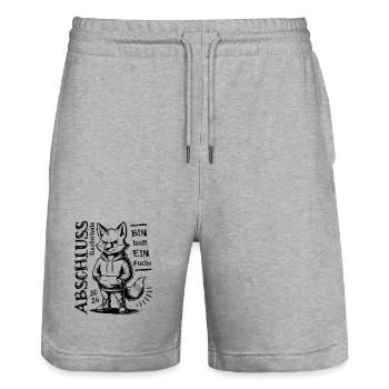 Realschule Abschluss 2026 - Bin halt ein Fuchs - Stanley/Stella Unisex Bio Joggingshorts Trainer  - Grau meliert - Vorne - Nik (191cm) & Marisol (170cm)