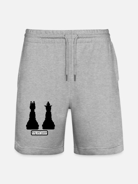 king_and_queen - Stanley/Stella Unisex Bio Joggingshorts Trainer  - Grau meliert