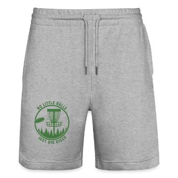 Pas de petites balles, juste de gros disques, drôle de disc golf - Short de jogging bio TRAINER Stanley/Stella unisexe - gris chiné - Devant - Nik (191cm) & Marisol (170cm)