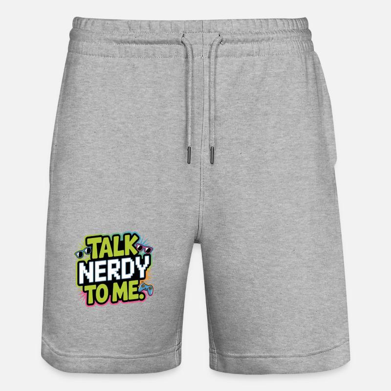 Parle-moi de nerd - Short de jogging bio TRAINER Stanley/Stella unisexe - gris chiné