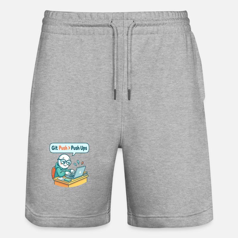 Git Push > Pompes - Short de jogging bio TRAINER Stanley/Stella unisexe - gris chiné