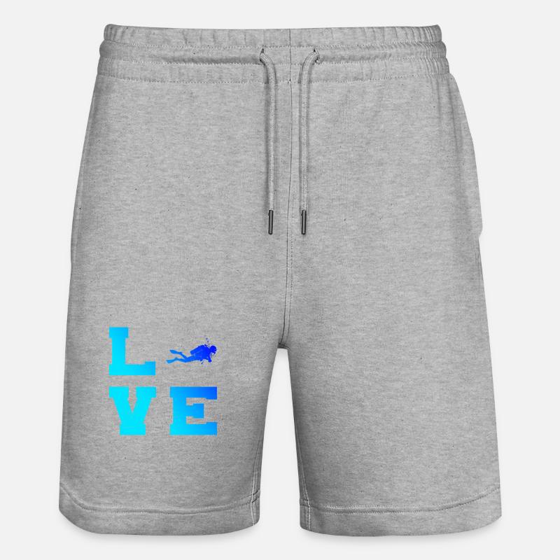 Motif emblématique de la plongée - Short de jogging bio TRAINER Stanley/Stella unisexe - gris chiné