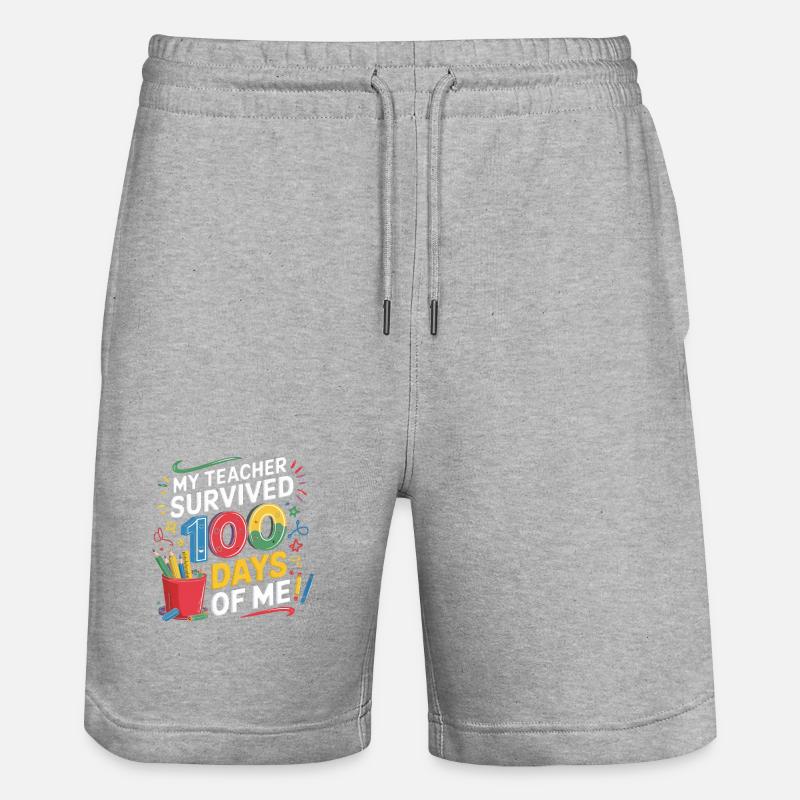 Mon professeur survit 100 jours - Short de jogging bio TRAINER Stanley/Stella unisexe - gris chiné