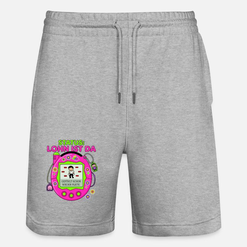 Le salaire de statut est arrivé - Short de jogging bio TRAINER Stanley/Stella unisexe - gris chiné