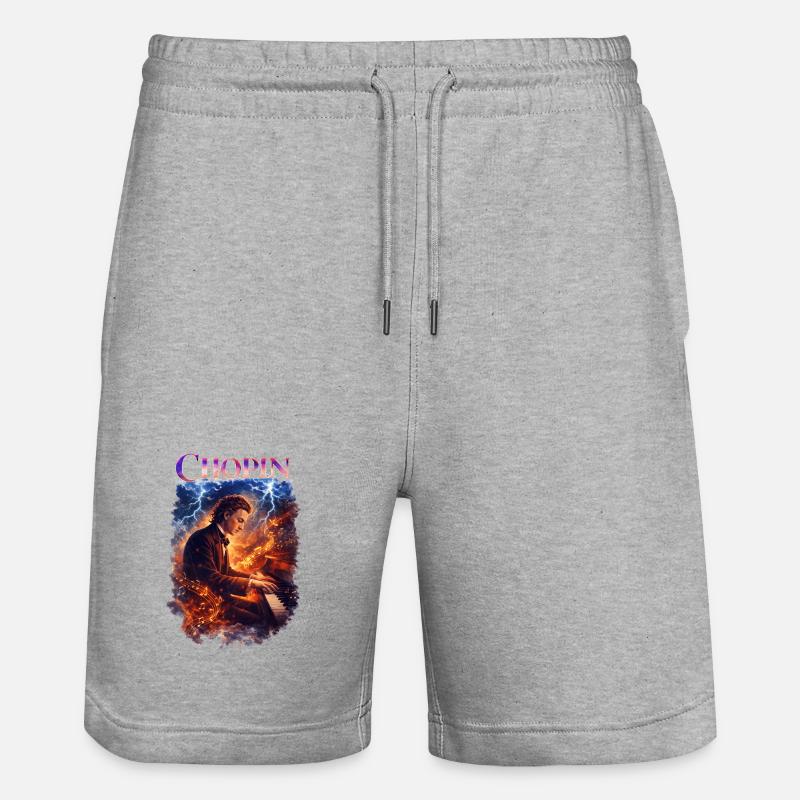 Piano à feu Chopin - Short de jogging bio TRAINER Stanley/Stella unisexe - gris chiné
