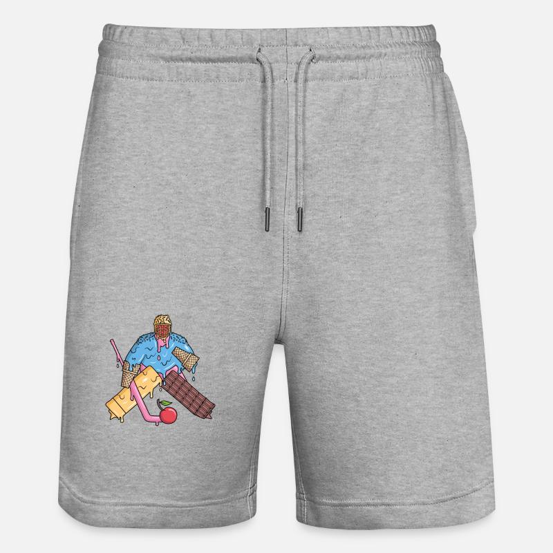 Eishockey Torwart Eiscreme Jungen Eishockeyspieler - Short de jogging bio TRAINER Stanley/Stella unisexe - gris chiné