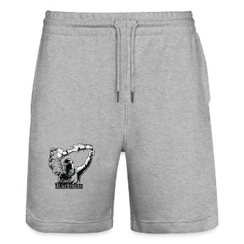 Kurdistan Azadi - Stanley/Stella Trainer Unisex Organic Jogging Shorts - heather grey - Front - Nik (191cm) & Marisol (170cm)
