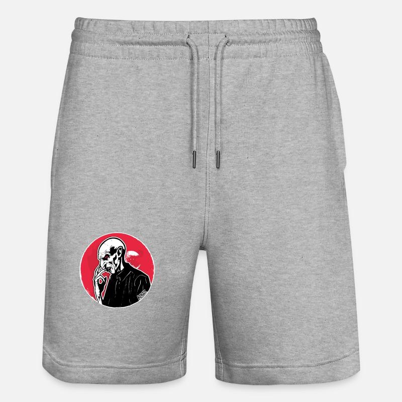 Silhouette de zombie cramoisi - Short de jogging bio TRAINER Stanley/Stella unisexe - gris chiné