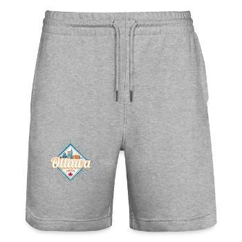 Ottawa Skyline Ontario Kanada Vintage Souvenir - Stanley/Stella Unisex Bio Joggingshorts Trainer  - Grau meliert - Vorne - Nik (191cm) & Marisol (170cm)