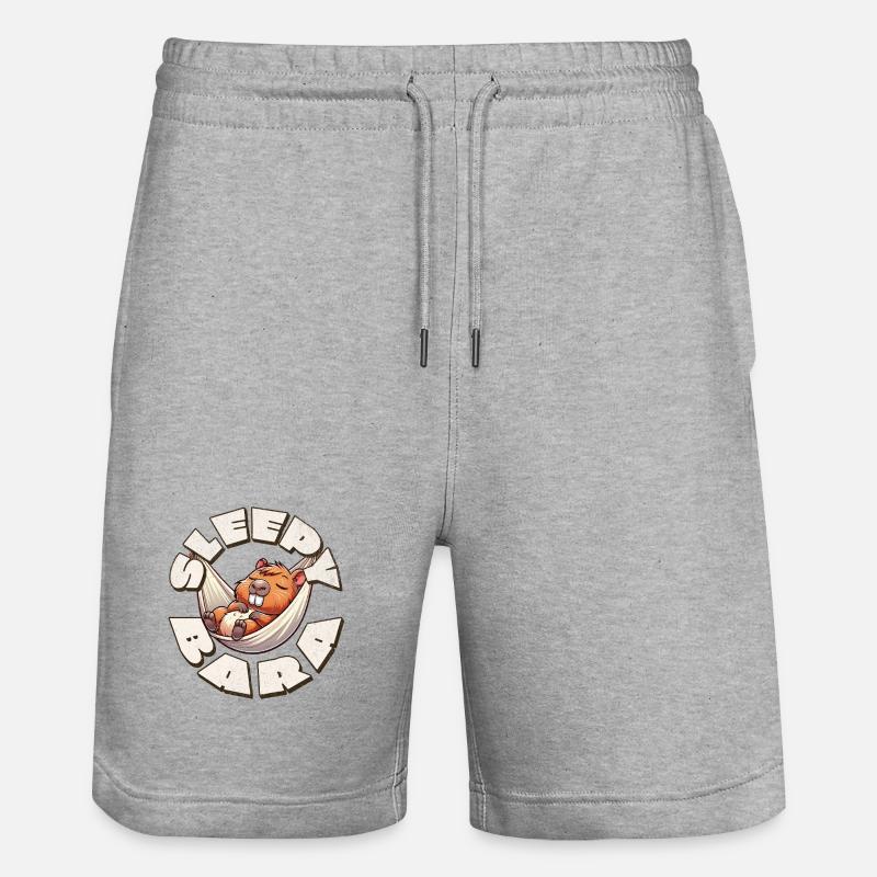 Capybara Bara Endormie - Short de jogging bio TRAINER Stanley/Stella unisexe - gris chiné