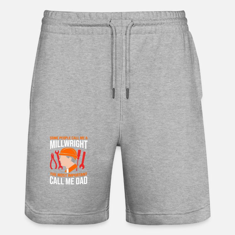 Locksmith Mechanic CNC Mechanical Engineering - Stanley/Stella Trainer Unisex Organic Jogging Shorts - heather grey