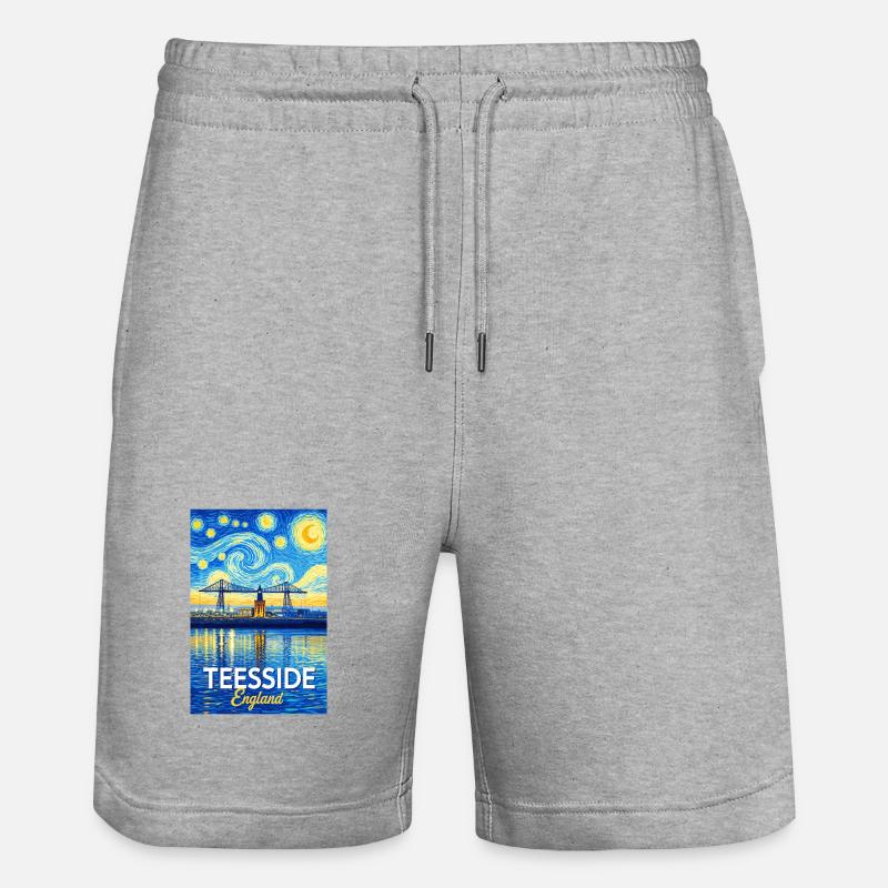 Pont néon de Teesside en Angleterre - Short de jogging bio TRAINER Stanley/Stella unisexe - gris chiné