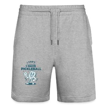 Pickleball I Cant My Calendar Is Full I Have Funny - Stanley/Stella Trainer Unisex Organic Jogging Shorts - heather grey - Front - Nik (191cm) & Marisol (170cm)
