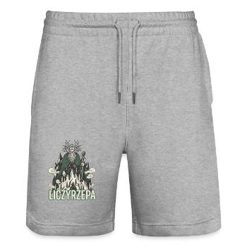 Liczyrzepa Mountain Spirit Legend - Stanley/Stella Trainer Unisex Organic Jogging Shorts - heather grey - Front - Nik (191cm) & Marisol (170cm)