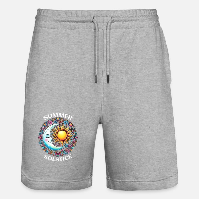 Litha Pagan Solstice d’été Midsommar - Short de jogging bio TRAINER Stanley/Stella unisexe - gris chiné