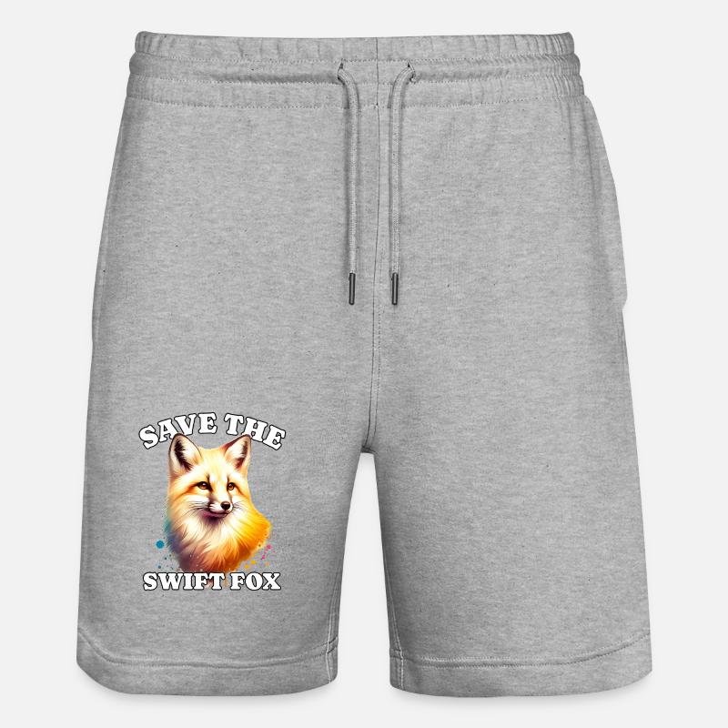 Les Swiftfuchs sauvent Swift Fox - Short de jogging bio TRAINER Stanley/Stella unisexe - gris chiné