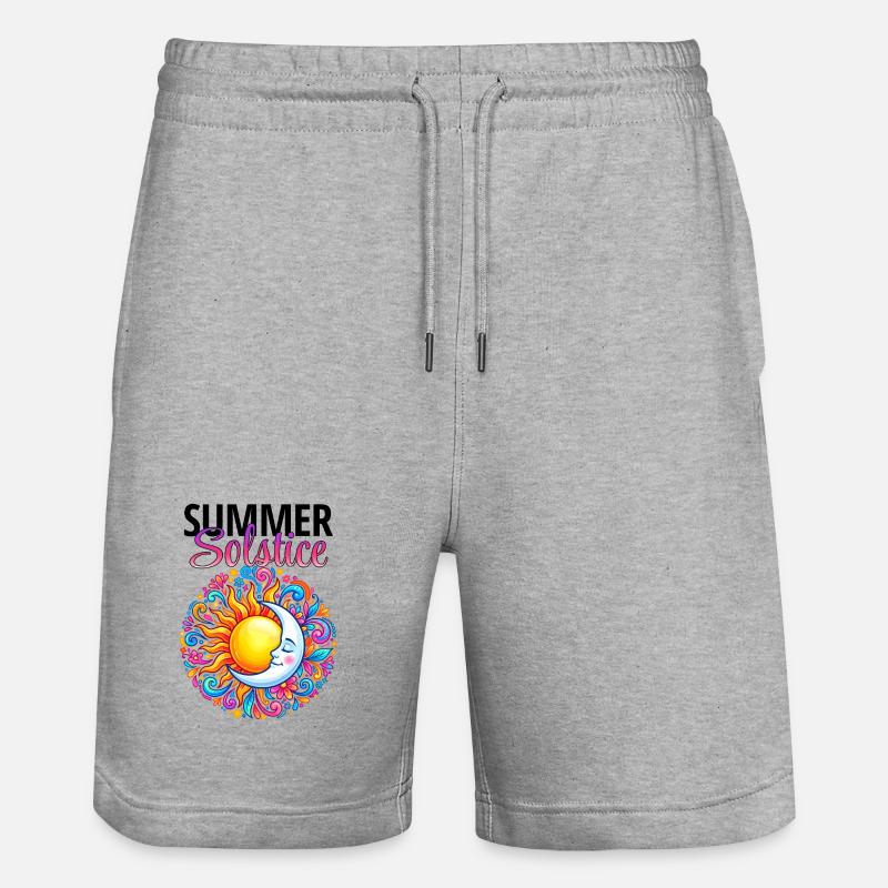 Litha Pagan Solstice d’été Midsommar - Short de jogging bio TRAINER Stanley/Stella unisexe - gris chiné