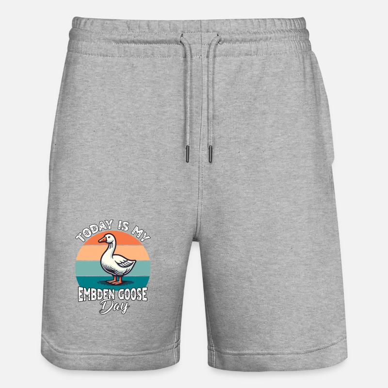 Emdengans Embden Goose - Short de jogging bio TRAINER Stanley/Stella unisexe - gris chiné