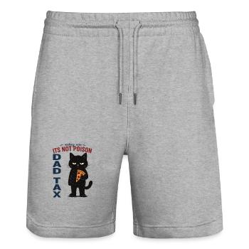 T-shirt Dad Tax Cadeau de pizza drôle pour chat - Short de jogging bio TRAINER Stanley/Stella unisexe - gris chiné - Devant - Nik (191cm) & Marisol (170cm)