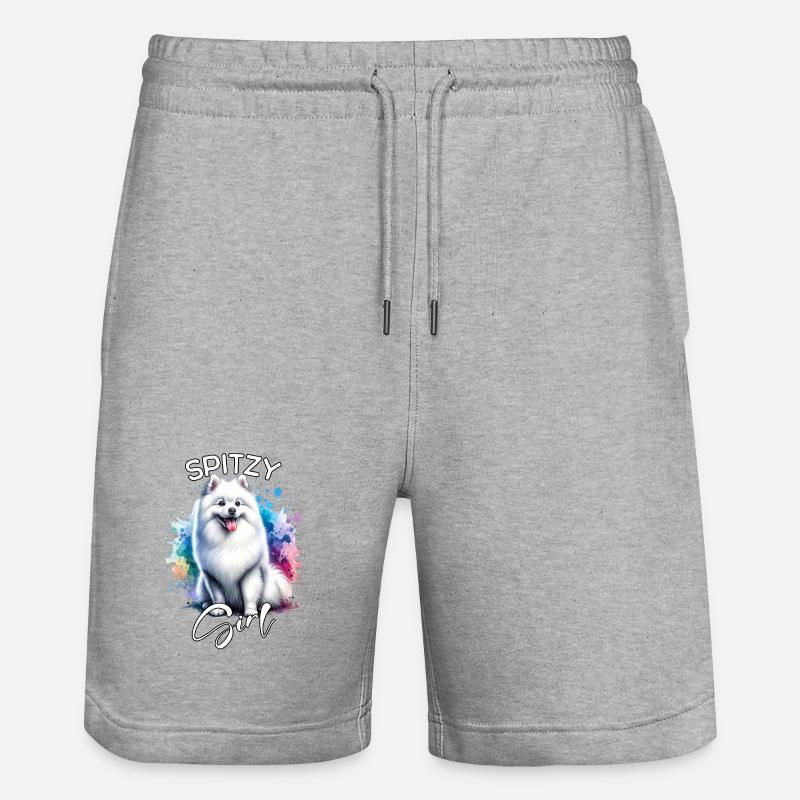 Spitz Mädchen Spitz - Stanley/Stella Unisex Bio Joggingshorts Trainer  - Grau meliert