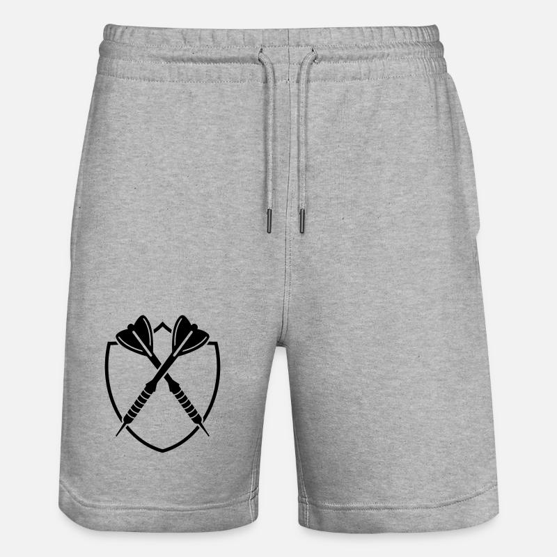 Fléchettes Logo Dart - Short de jogging bio TRAINER Stanley/Stella unisexe - gris chiné
