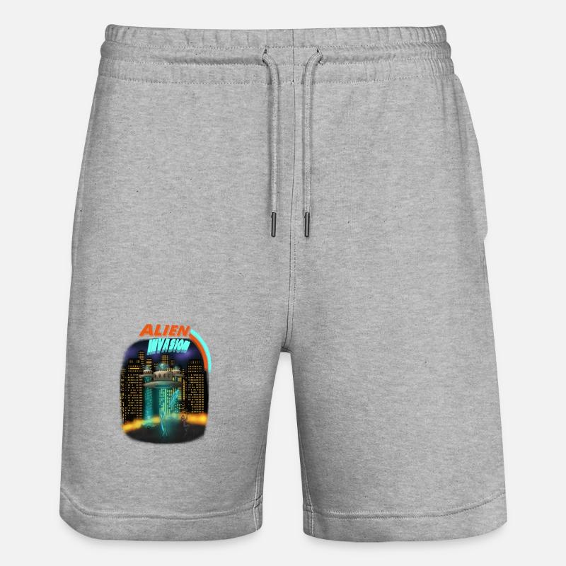 Chemise spatiale de l’Invasion extraterrestre - Short de jogging bio TRAINER Stanley/Stella unisexe - gris chiné